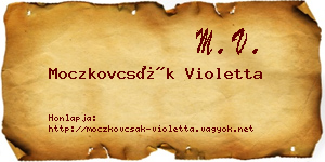 Moczkovcsák Violetta névjegykártya
